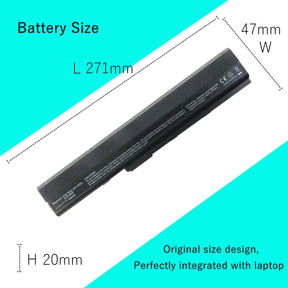 Batterie d'ordinateur portable Pour A31-K52 A32-K52 Bali K52D X52F K52DE K52J X42F X52JC X52J K52S K52N X42D X52D