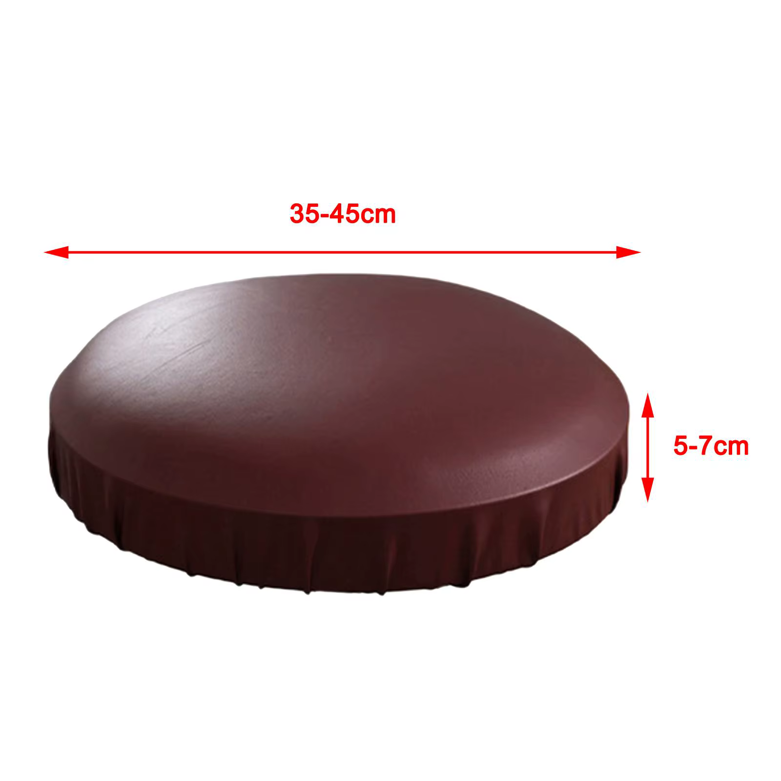 Housse de chaise de tabouret en cuir PU, housse de protection de siège pour tabourets de Bar ronds de 35 à 45cm, housses de chaise de Bar élastiques