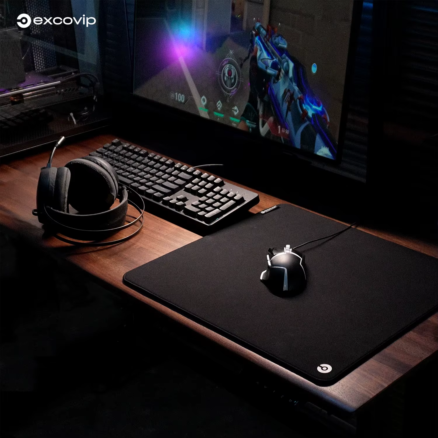 EXCO Esports – grand tapis de souris de jeu ultral x-soft Poron
