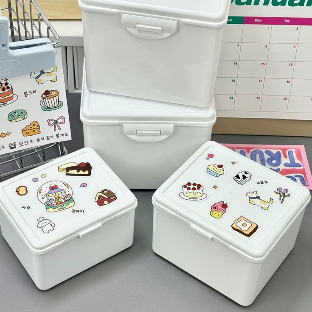 Boîte de rangement Kpop blanche pour cartes photo, collection de cartes d'idole, conteneur de bijoux, carte d'identité, fournitures de décoration de bureau