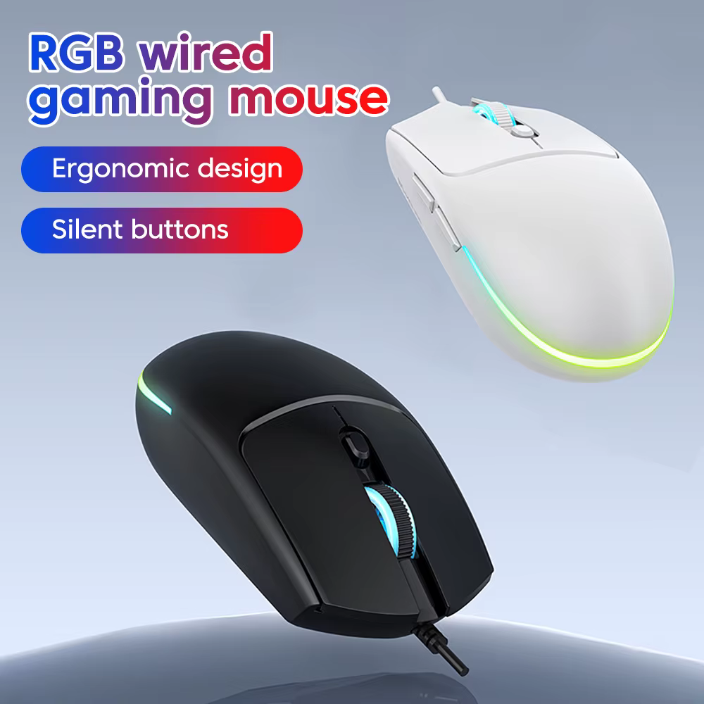 Souris sans fil M300 pour jeux e-sport avec éclairage RGB silencieux