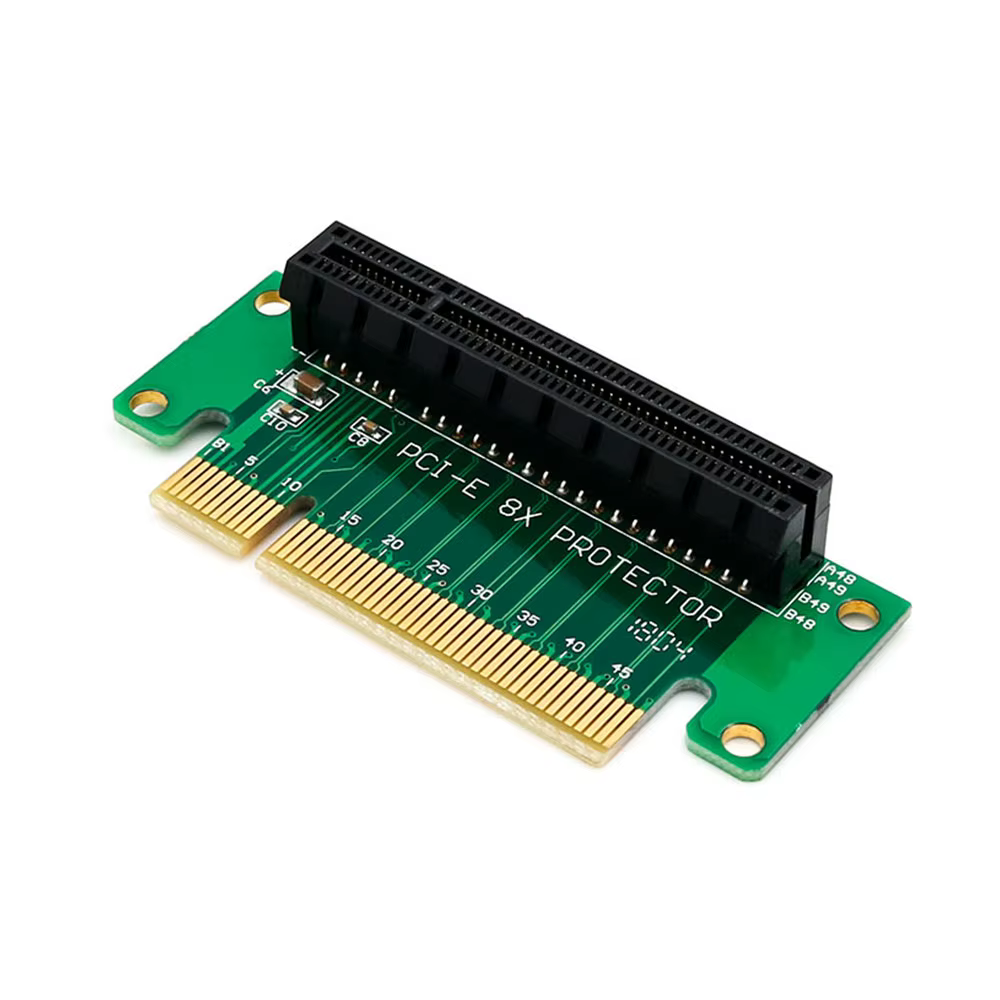 BTBcoin PCIE PCI Express 8X 90 degrés adaptateur Riser carte pour 1U coque d'ordinateur châssis PC convertisseur