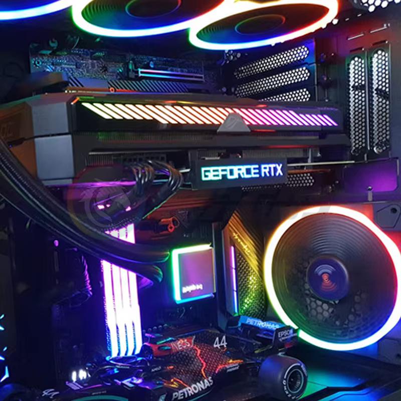 Panneau latéral de carte graphique RGB RTX AMD GeForce GPU modifier 5V 3 broches ARGB AURA SYNC boîtier PC bricolage MOD