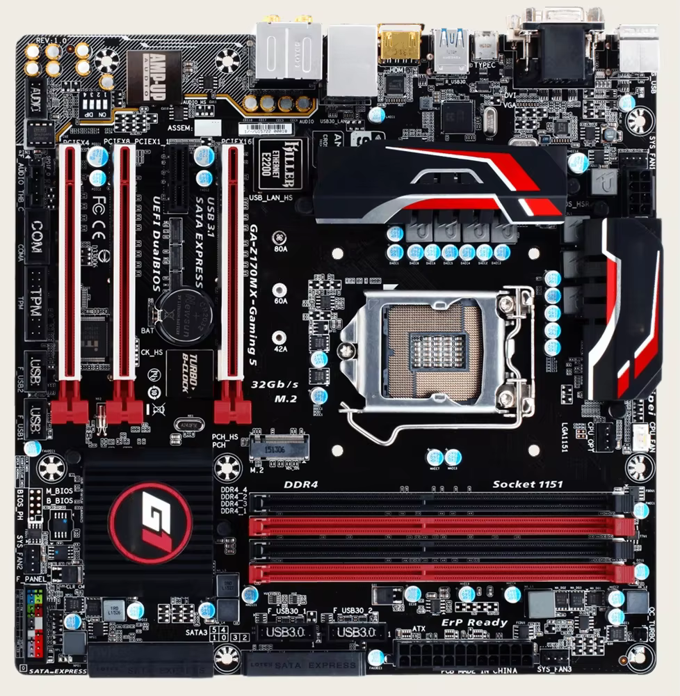 Carte mère de bureau Gigabyte GA-Z170MX-Gaming 5