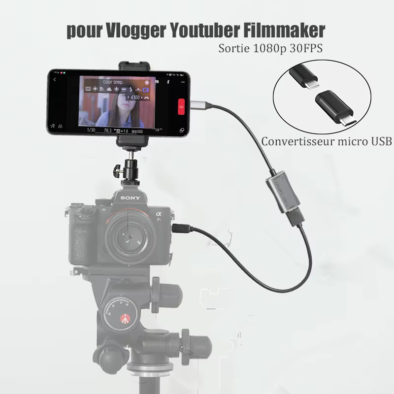 Carte de capture vidéo HD BFOLLOW pour téléphone/tablette Android