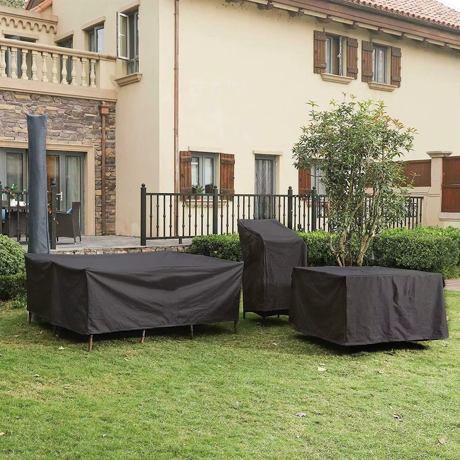 Véritable couverture extérieure pour meubles de jardin, résistant à la pluie et à la neige, chaise de Patio, canapé, Table, housse anti-poussière, coussin de protection extérieur