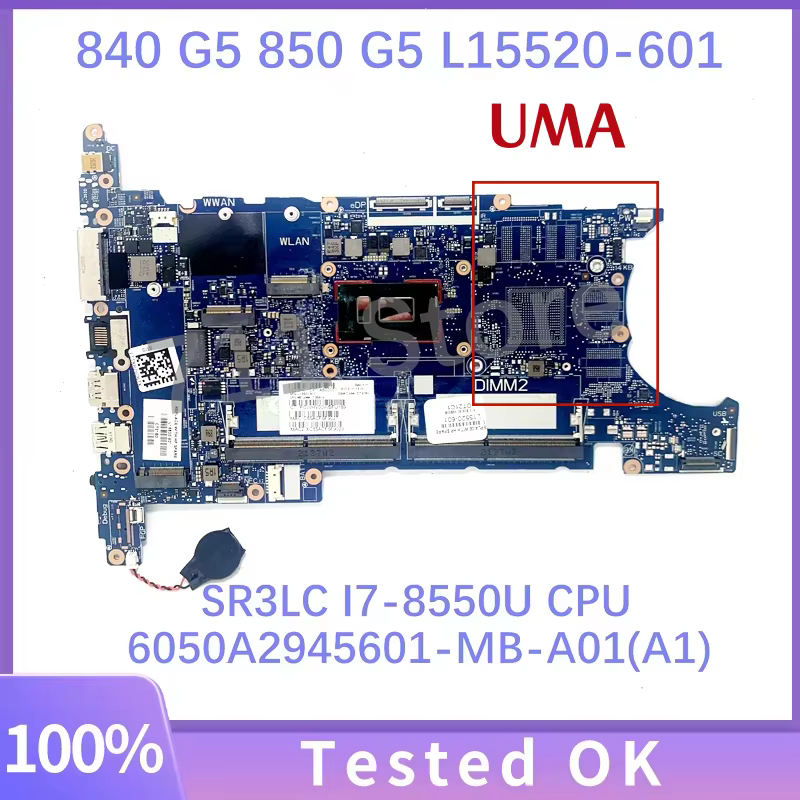 Carte mère 6050A2945601 pour ordinateur portable HP Elitebook 840 G5 850 G5