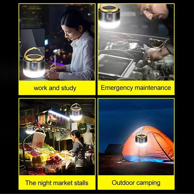 Portable Camping lumière batterie externe LED Camping lanternes poche étanche extérieure tente lumière Rechargeable projecteur lampe de poche
