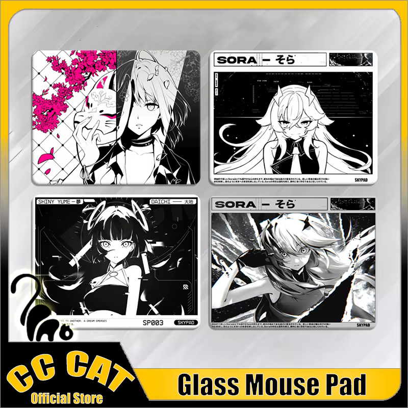 Skypad SORA tapis de souris de jeu en verre YUME Surface givrée lisse