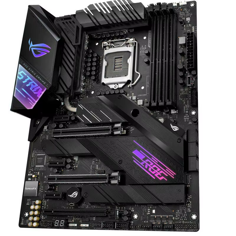 Carte mère ASUS ROG STRIX Z490-E GAMING DDR4 128 Go M.2 PCI-E 3.0 USB3.2 ATX pour processeur Intel de 10e génération