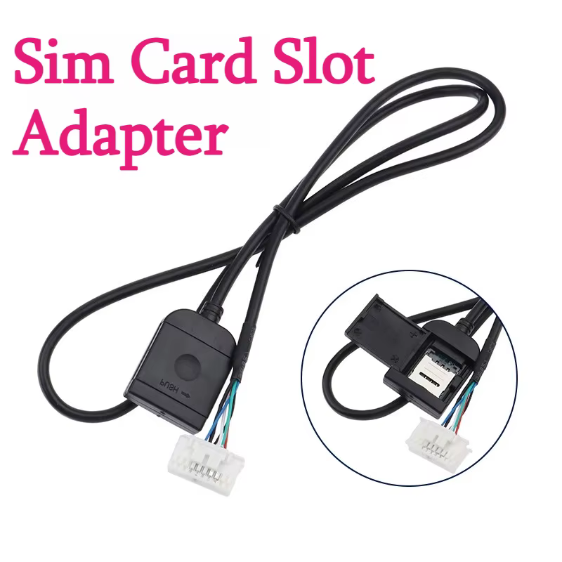 Adaptateur de fente pour carte Sim, pour Radio Android multimédia Gps 4G, connecteur de câble 20 broches, accessoires de voiture, pièce de rechange de fils