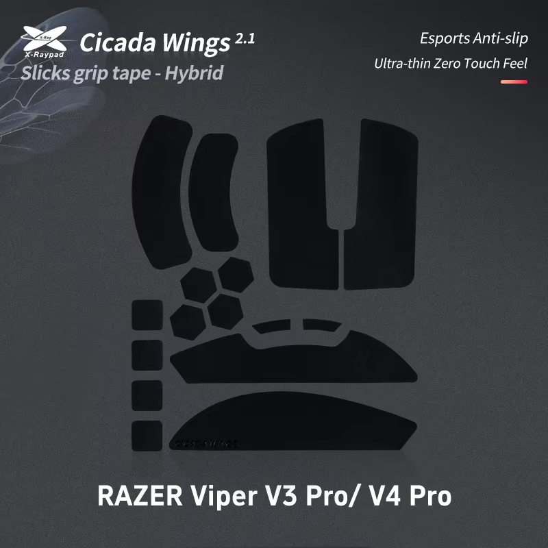 Poignées X-Raypad Cicada Wings V2 Slicks pour Viper V3 PRO et Viper V4 PRO