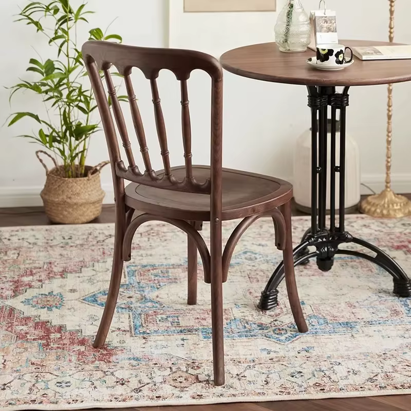 Chaise de salle à manger Napoléon vintage, siège tissé en rotin et bois massif, chaise d'appoint rétro de pays français pour salle à manger, salon, maison