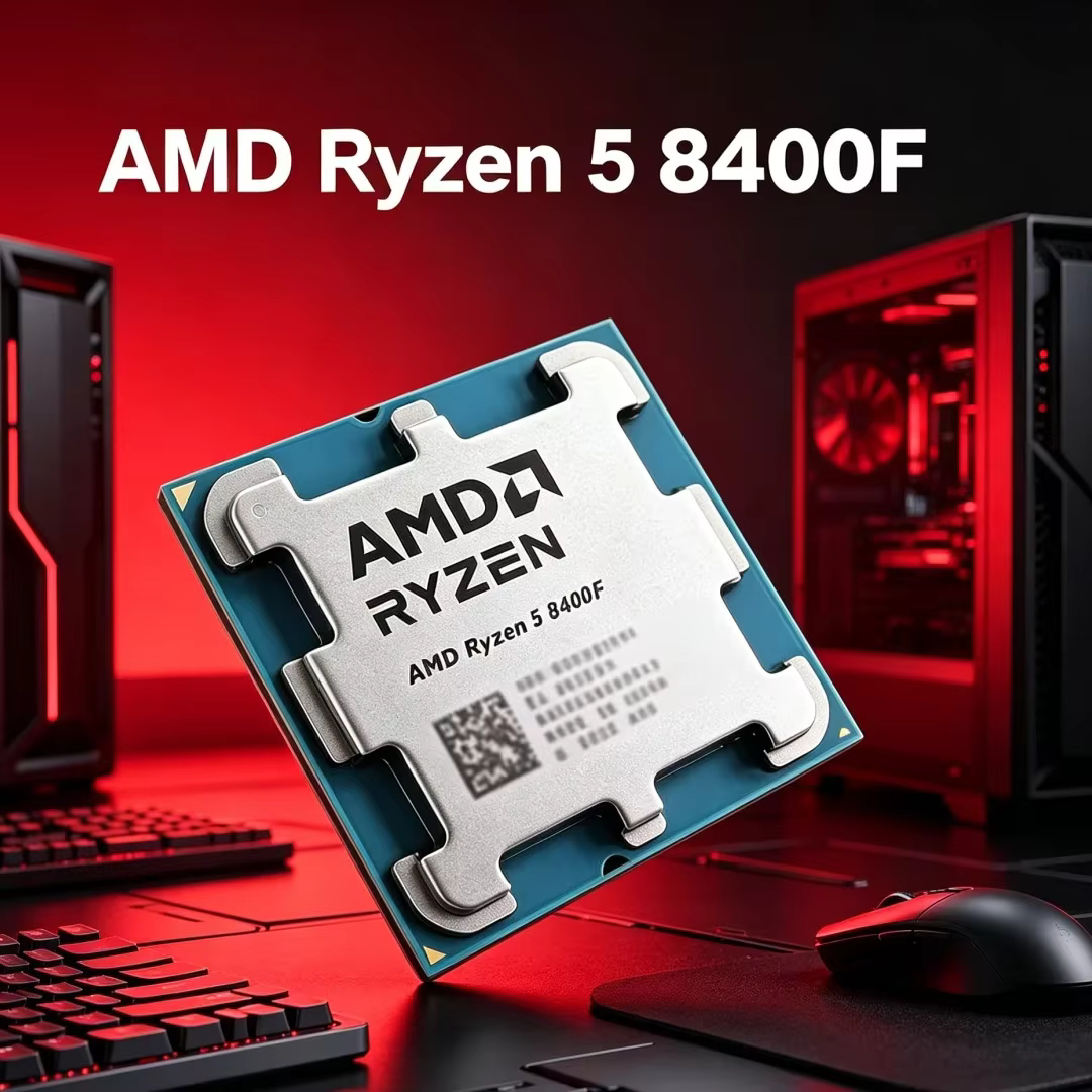 Processeur de jeu AMD R5 8400F Zen4 Premium 6C12T Max 4.2GHz Boost 4NM Faible Dissipation Thermique AM5 DDR5 (Puce Non Montée)