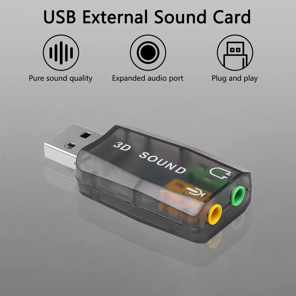 Carte son externe USB 5.1 canaux indépendante pour ordinateur portable