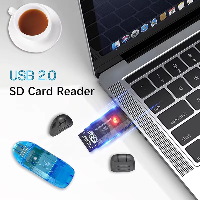 Lecteur de carte USB 2.0 SD SDHC MMC, adaptateur d'extension de carte mémoire pour PC portable, ordinateur, caméra, vue des données, Dongle de graveur de carte Micro SD
