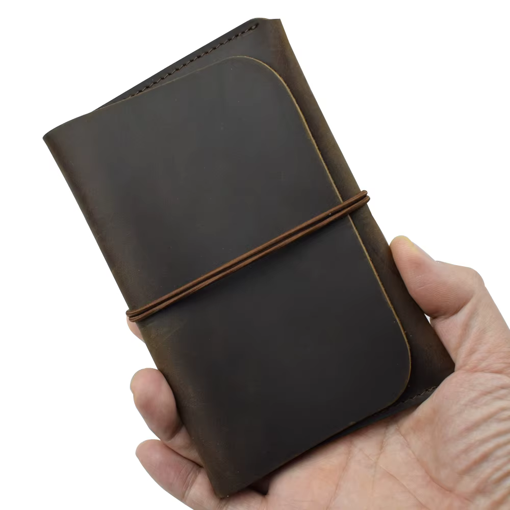 Porte-passeport en cuir et portefeuille de voyage – Organiseur vintage en cuir véritable avec sangle sécurisée pour cartes, espèces, passe d'embarquement