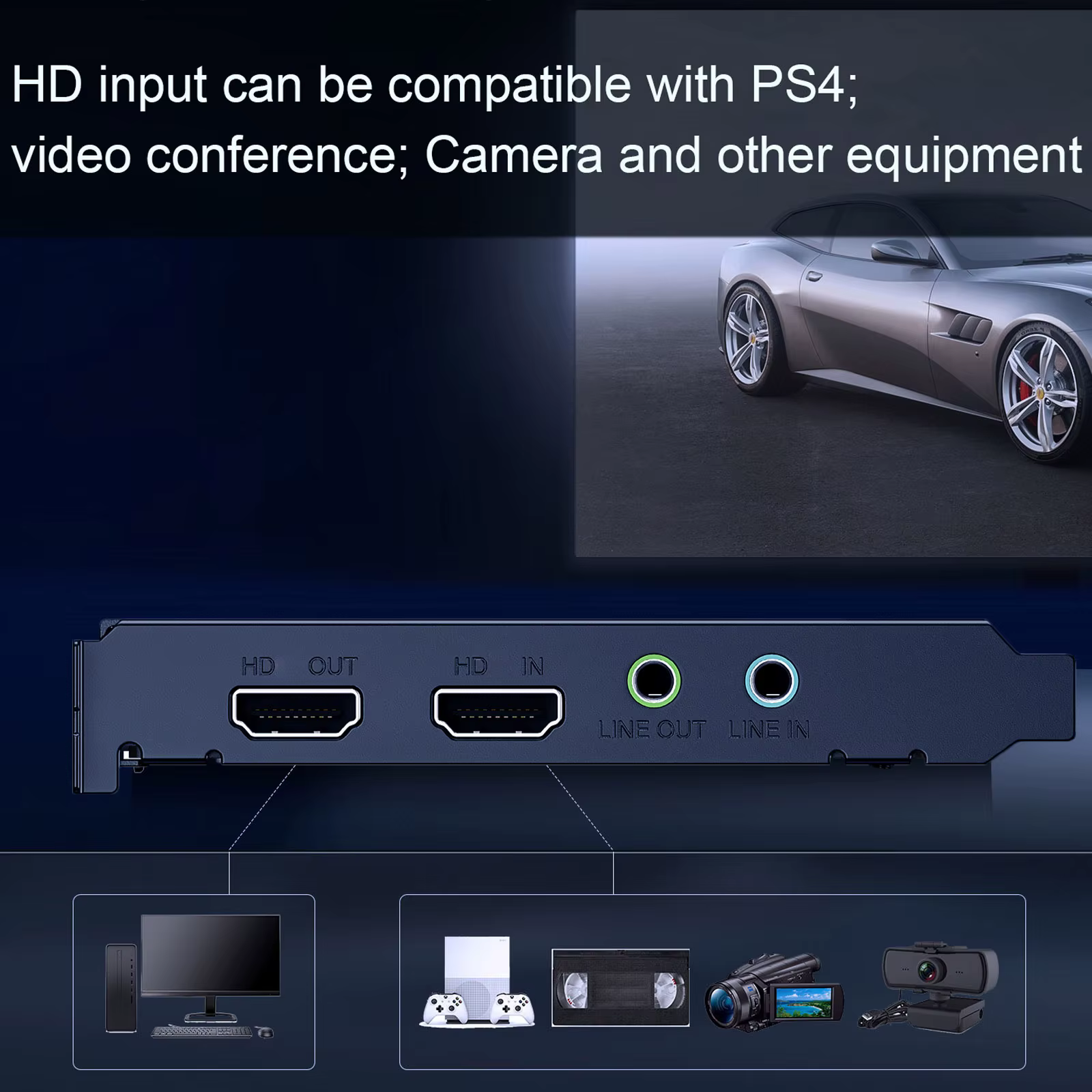 Ezcap324B Live Gamer Raw PCIE 4K carte de capture de jeu vidéo enregistrement et flux en direct pour les caméscopes de systèmes de jeu