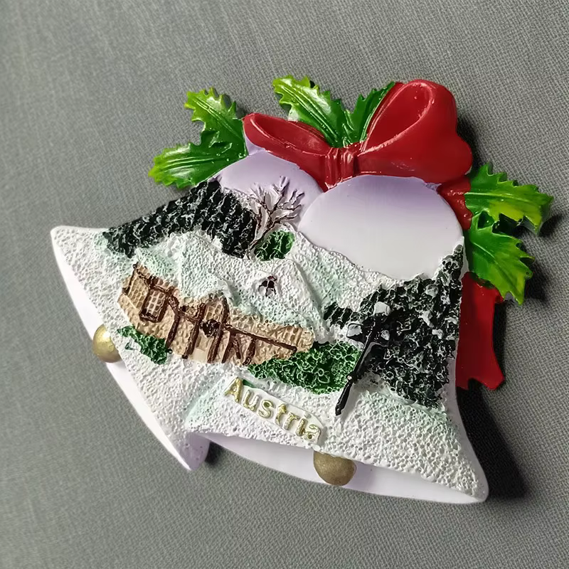 Aimants de réfrigérateur de Vienne pour l'Europe et l'Autriche, autocollants de réfrigérateur, souvenirs de tourisme de ville, décoration 3D faite à la main, cadeaux de collection