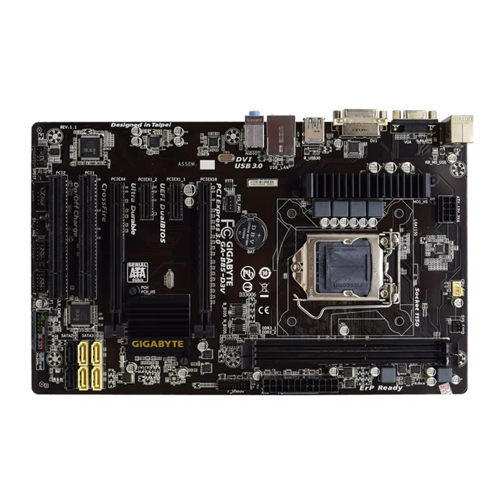 Gigabyte GA-B85-D3V LGA 1150 Prise en charge de la carte mère Core i7-4790K i7-4770K i5-4690K i5-4670K CPU 2 × DDR3 DIMM 16G VGA DVI ATX