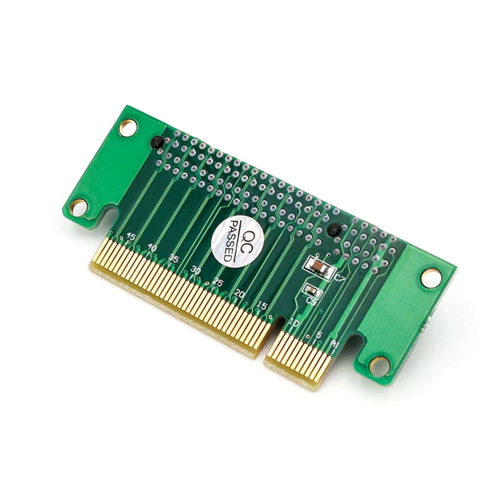 BTBcoin PCIE PCI Express 8X 90 degrés adaptateur Riser carte pour 1U coque d'ordinateur châssis PC convertisseur