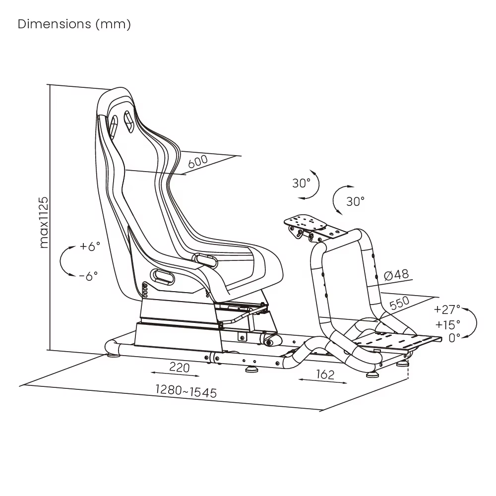 Cockpit de simulation de course automobile pour PC