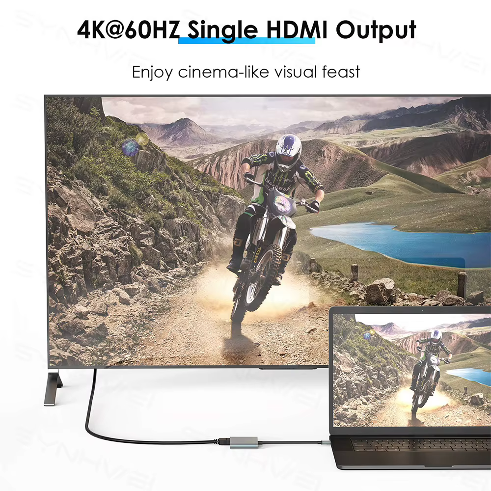 Hub USB C à 2 ports vers double répartiteur HDMI