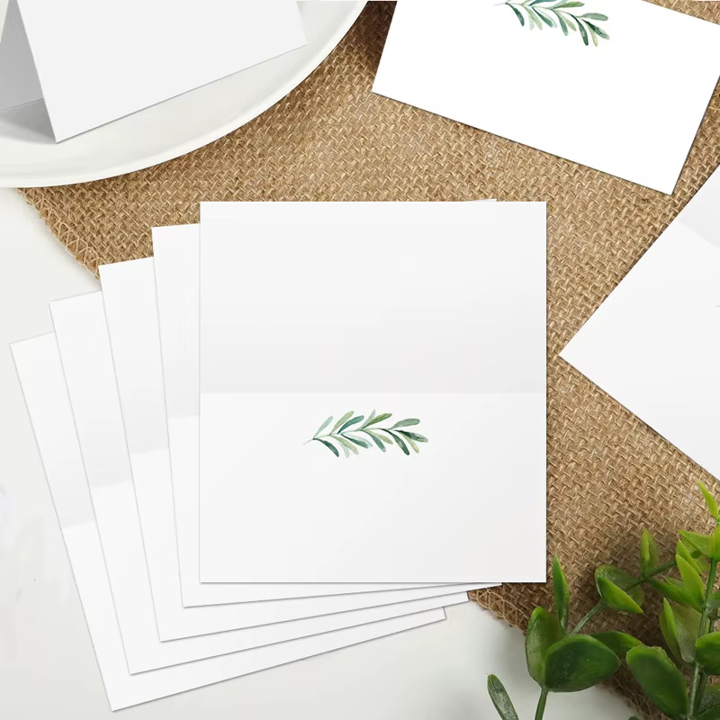 Carte numéro de siège de mariage, 100 pièces/paquet, cartes nominatives en feuilles de fleurs aquarelle, décoration de Table de dîner, carte pour réception-cadeau pour bébé, fête d'anniversaire