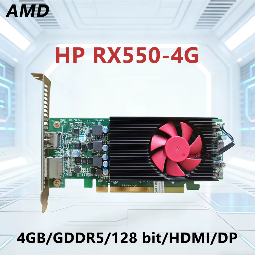 Carte graphique AMD Radeon RX 580 4 Go 550 GPU DUAL RX580 O4G & RX550 4 Go GDDR5 128 bits 256