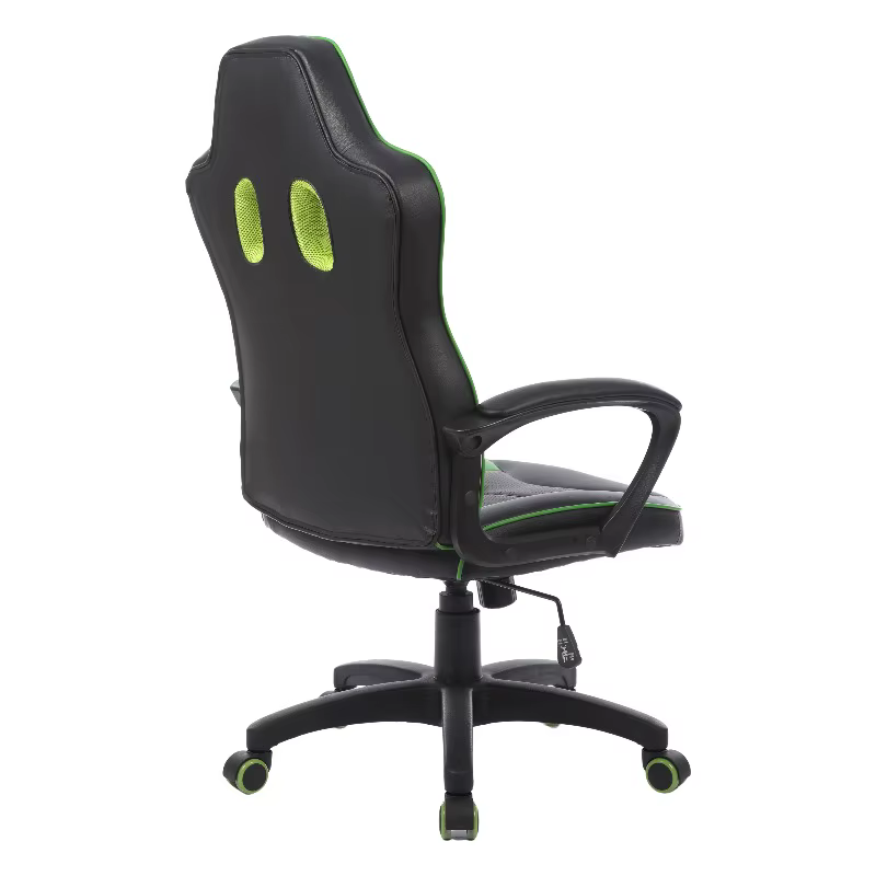 Chaise de bureau pivotante verte pour longues heures de travail