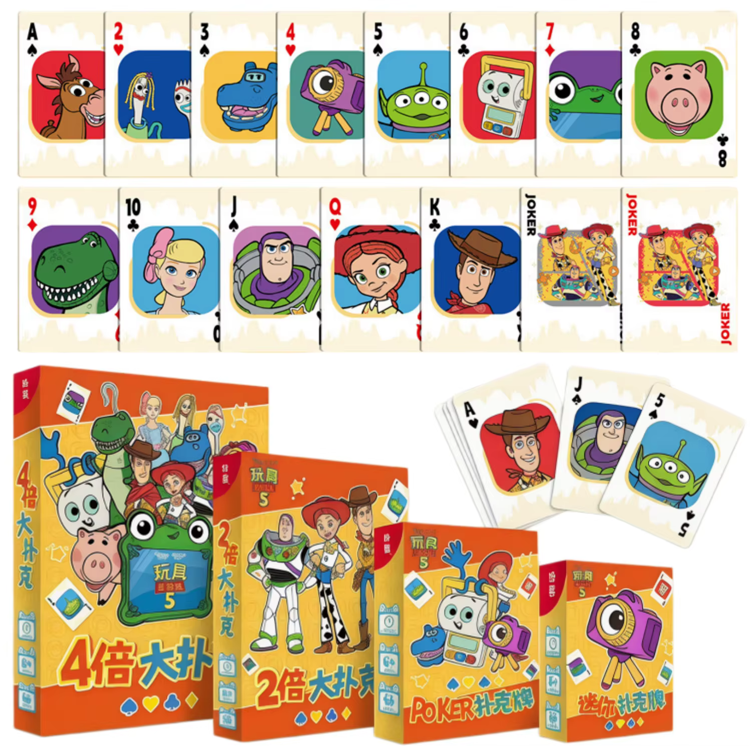 Jeu de cartes de poker Toy Story 5, jeu de société de table, cartes à jouer de dessin animé, jeu de cartes interactif familial, fournitures de fête, cadeau de Noël original