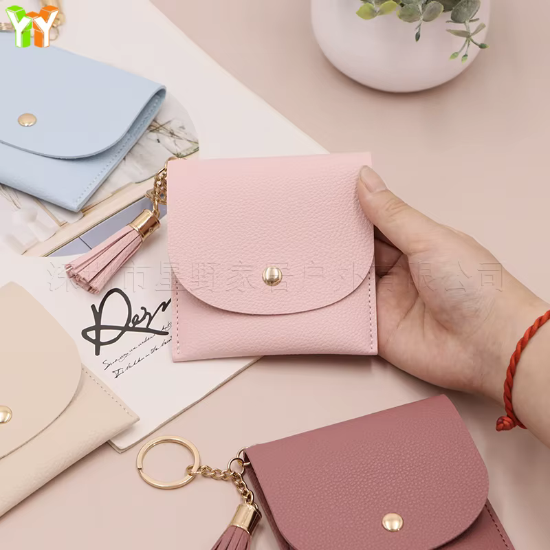 Porte-monnaie pour femmes, Mini porte-cartes, fentes multiples, pochette rigide Simple et élégante pour la gestion des changements