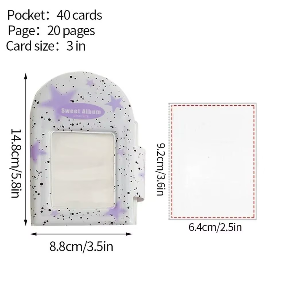 Album photo double face en PVC, porte-cartes postales, stockage de photos, livre de cartes de visite, nouveau, 20 feuilles, 3 pouces