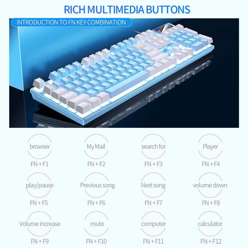 Clavier de jeu filaire USB