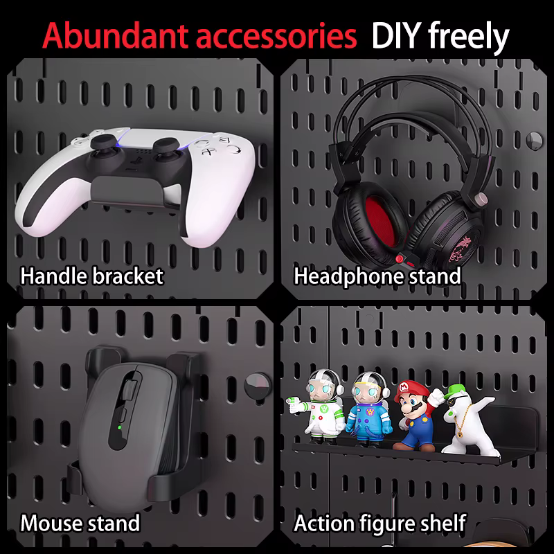 Support organisateur de bureau gaming en pegboard