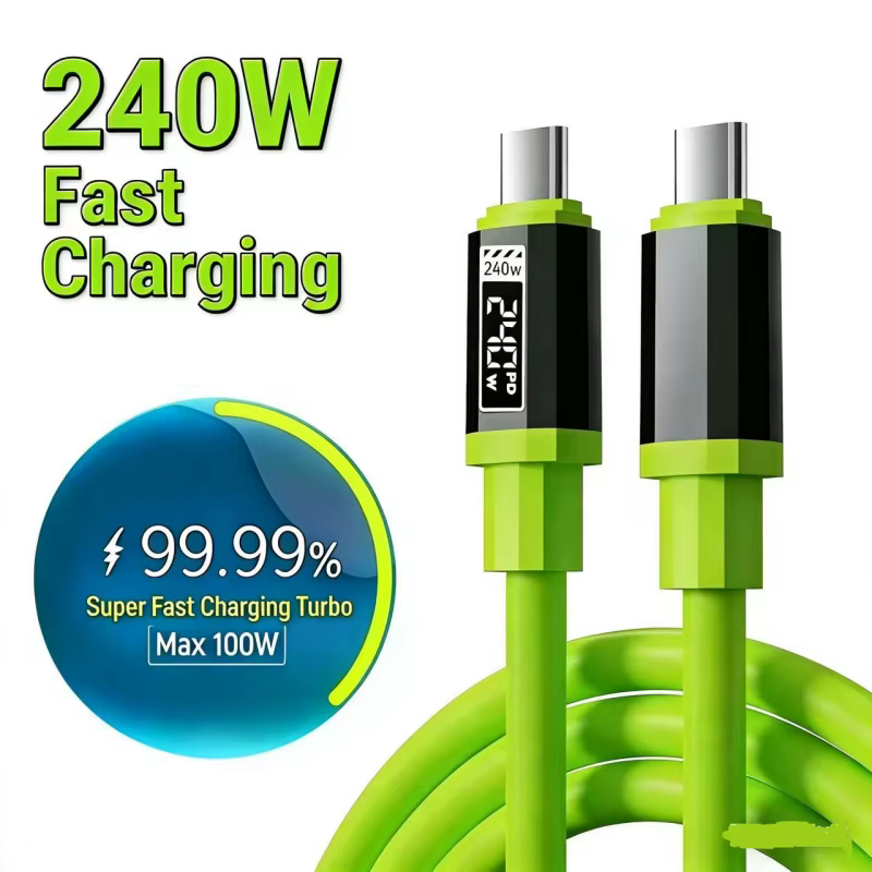 Câble USB type-c vers type-c de charge rapide PD 240 W pour Huawei, Xiaomi, Samsung, OPPO, VIVO