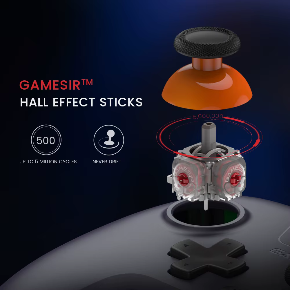 Manette de jeu GameSir Nova Lite Switch à effet Hall pour Nintendo