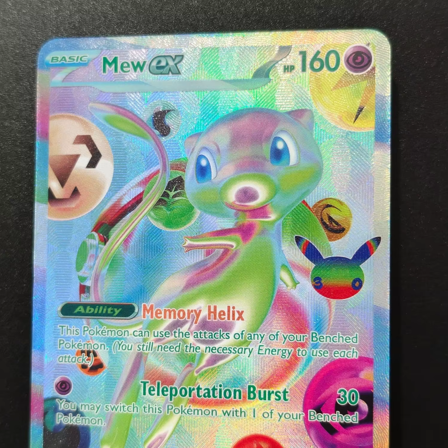 Carte Pokémon PTCG Mewtwo ex anglaise faite maison # 157 Mew # 158 Cartes de Collection de Jeu de Cartes à Collectionner Série Rare Futuriste