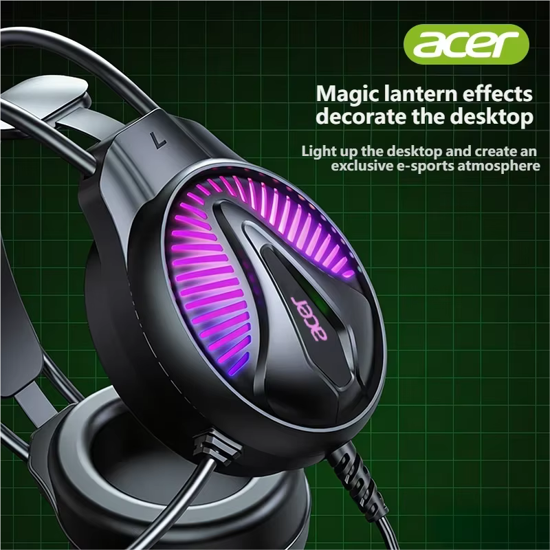 Casques filaires Acer pour joueurs avec micro
