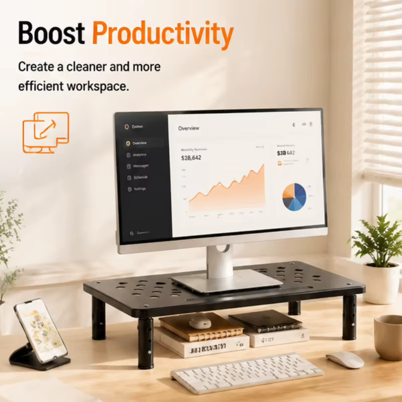 Support d'écran ergonomique réglable en hauteur