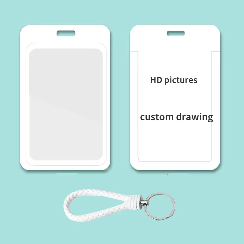 Porte-cartes d'identité d'impression haute définition, porte-badge personnalisé et à lanière en PVC, tailleur personnel, votre propre cadeau d'entreprise de photos personnalisé