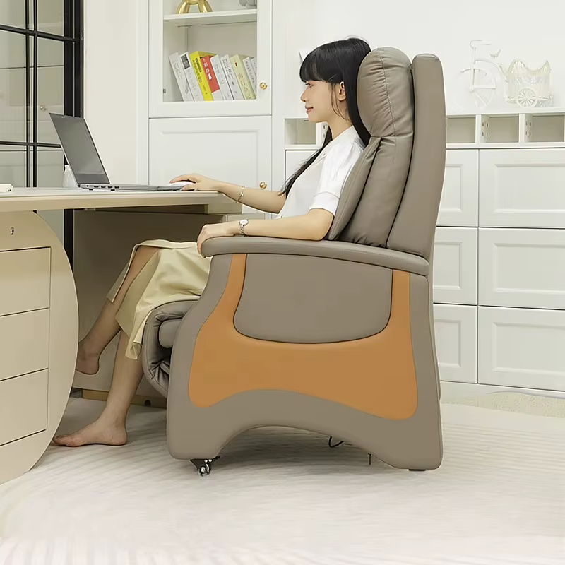 Support de cou chaise de bureau coussin en cuir luxe inclinable