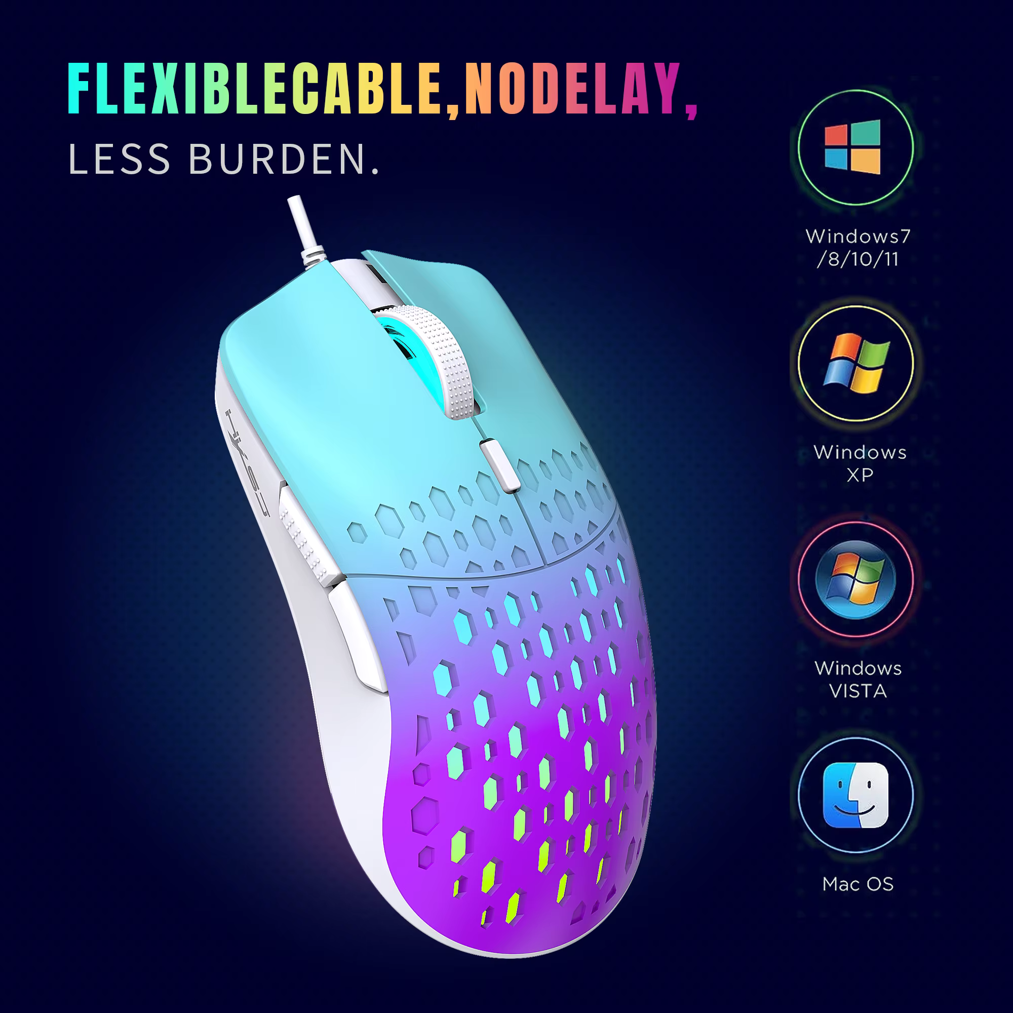 Souris de jeu filaire USB RGB Gamer