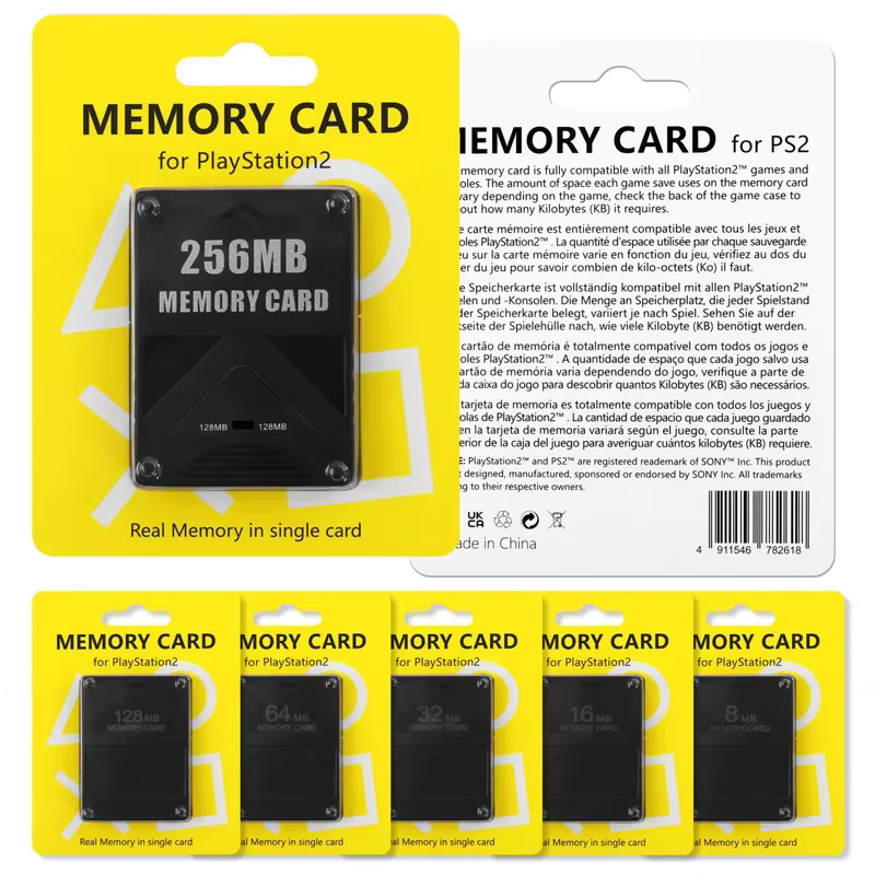 Pour carte mémoire PS2 8 mo 16 mo 32 mo 64 mo 128 mo
