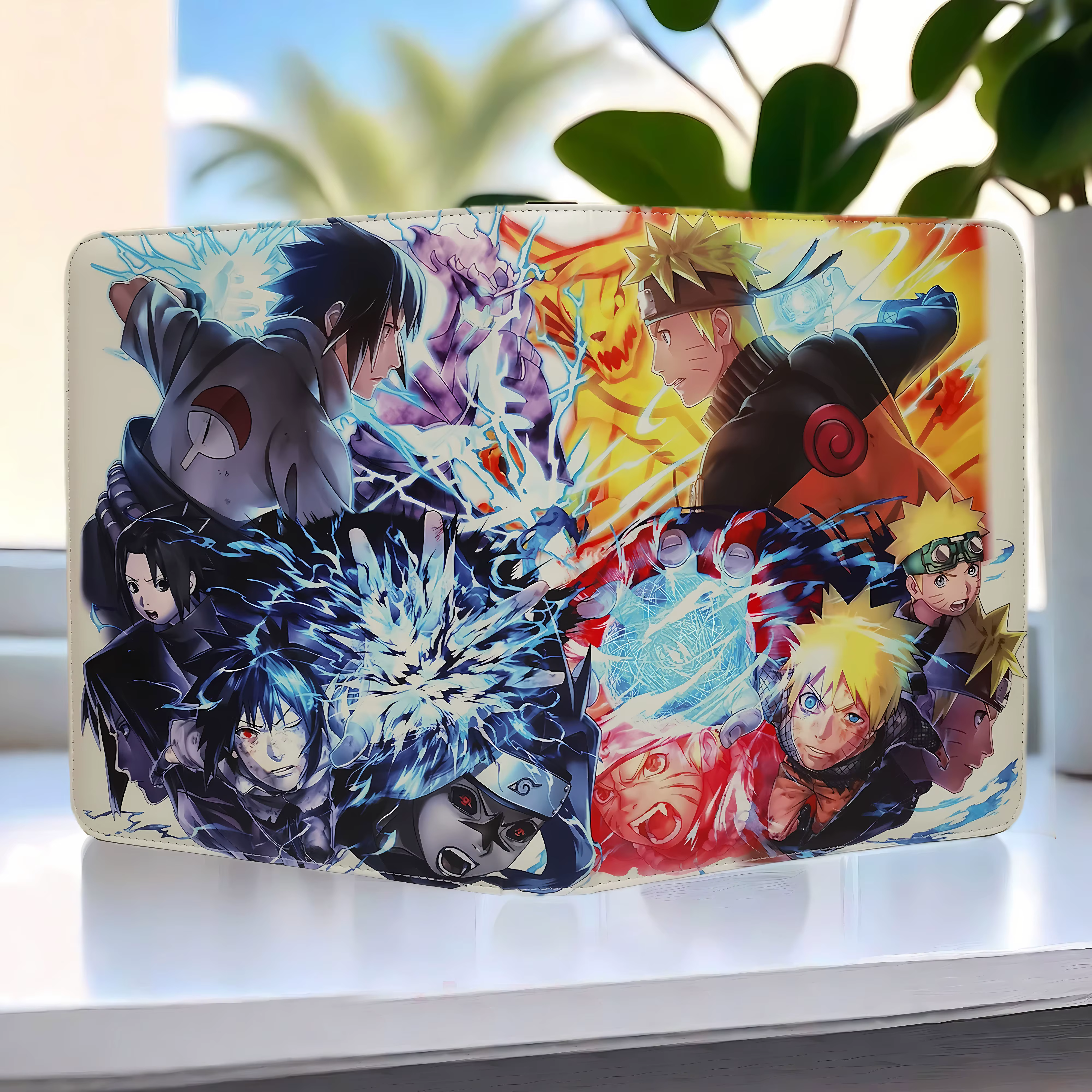Classeur de cartes Naruto à neuf pochettes, grande capacité, en cuir, pour collection de 400 à 900 cartes, album de rangement pour collectionneurs