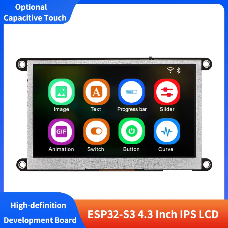 Module d'affichage de carte de développement LCD haute définition IPS ESP32-S3, 4.3 pouces, avec WIFI et Bluetooth, tactile capacitif en option