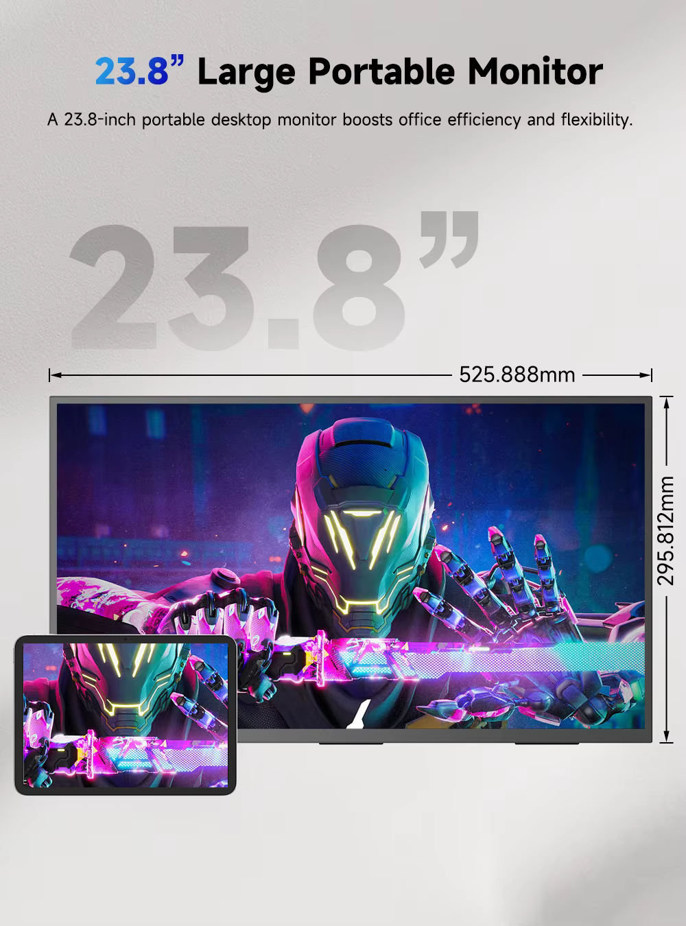 Uperfect 24 pouces 120Hz portable moniteur d'ordinateur de jeu
