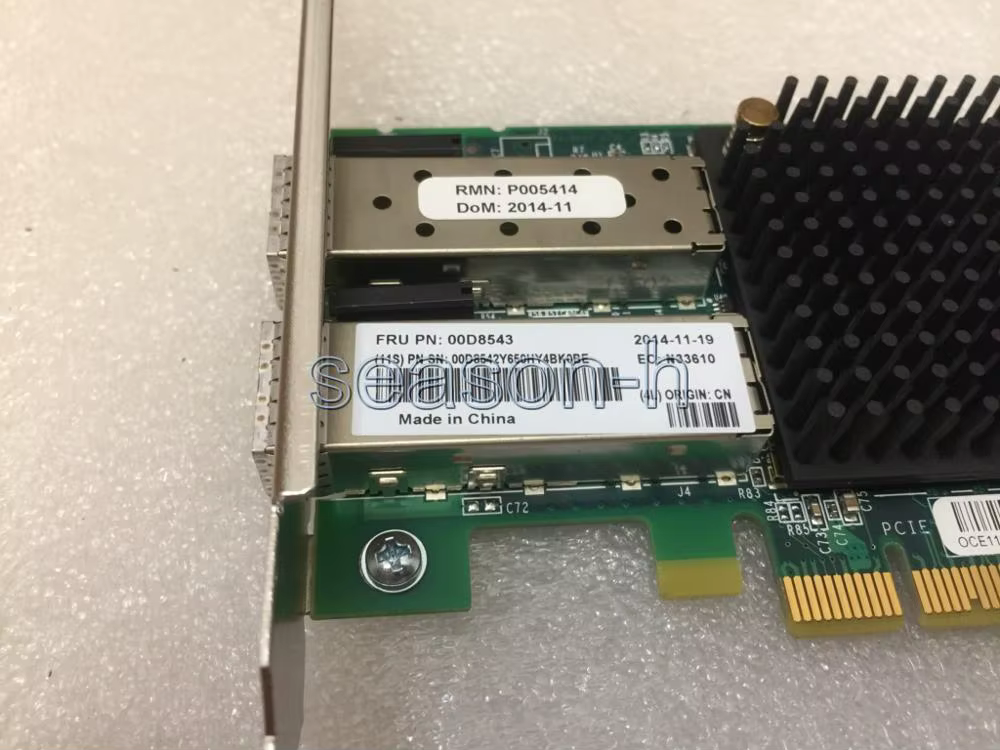 Carte réseau 10 Go DUAL PORT FC VIRTUAL FABRIC ADAPTATEUR 00D8543 Support plein profilé