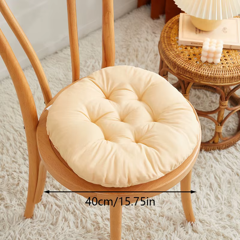 Coussin de chaise de bureau rond de couleur, coussin chaud d'hiver, coussin de siège de canapé de salle à manger domestique, tabouret d'étudiant, coussin de fesses