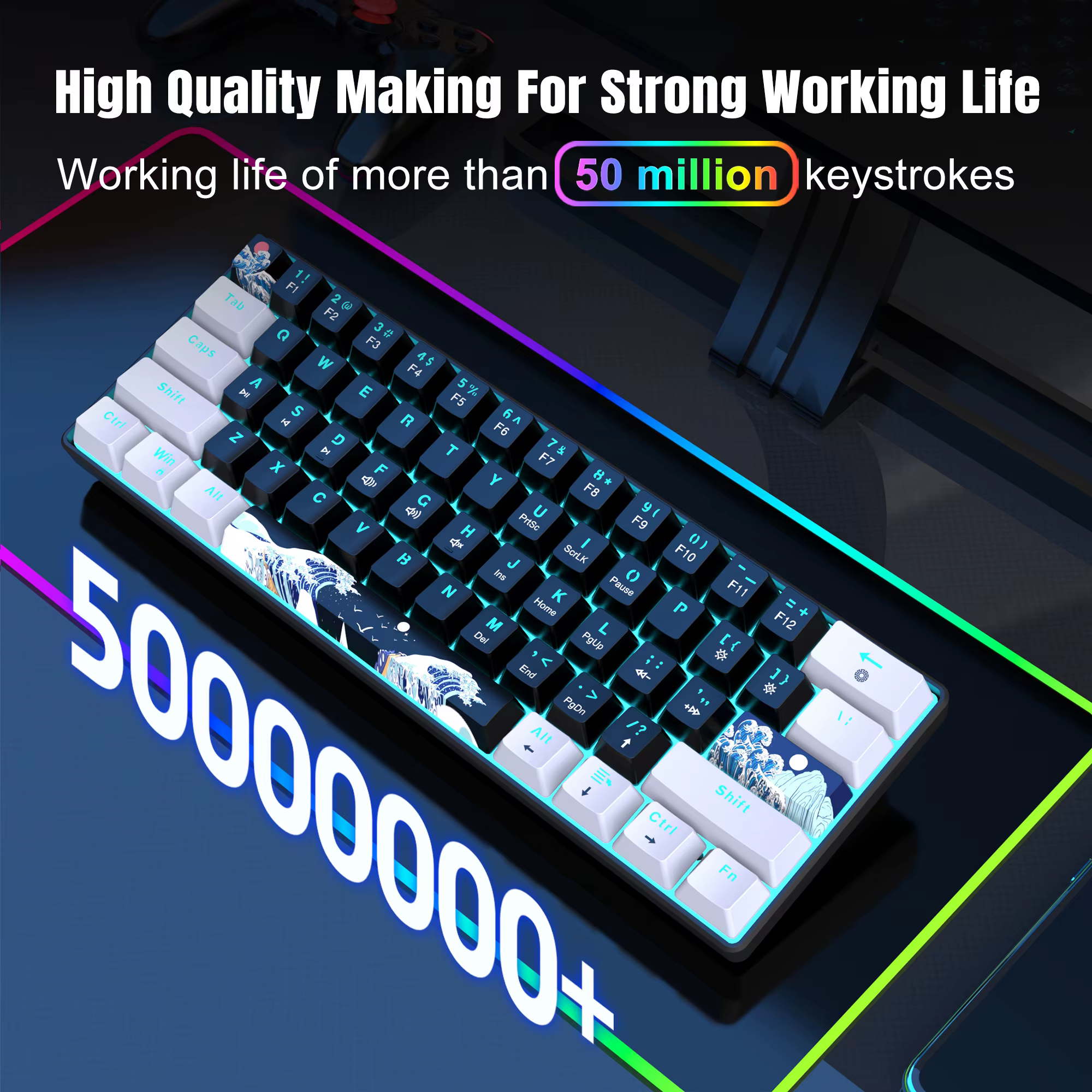 Clavier mécanique de jeu 60% Ultra Compact